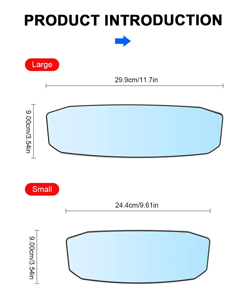 SEAMETAL Espejos de coche para bebé, espejo retrovisor interior, espejo retrovisor gran angular convexo, espejo antideslumbrante de gran visión, monitor auxiliar