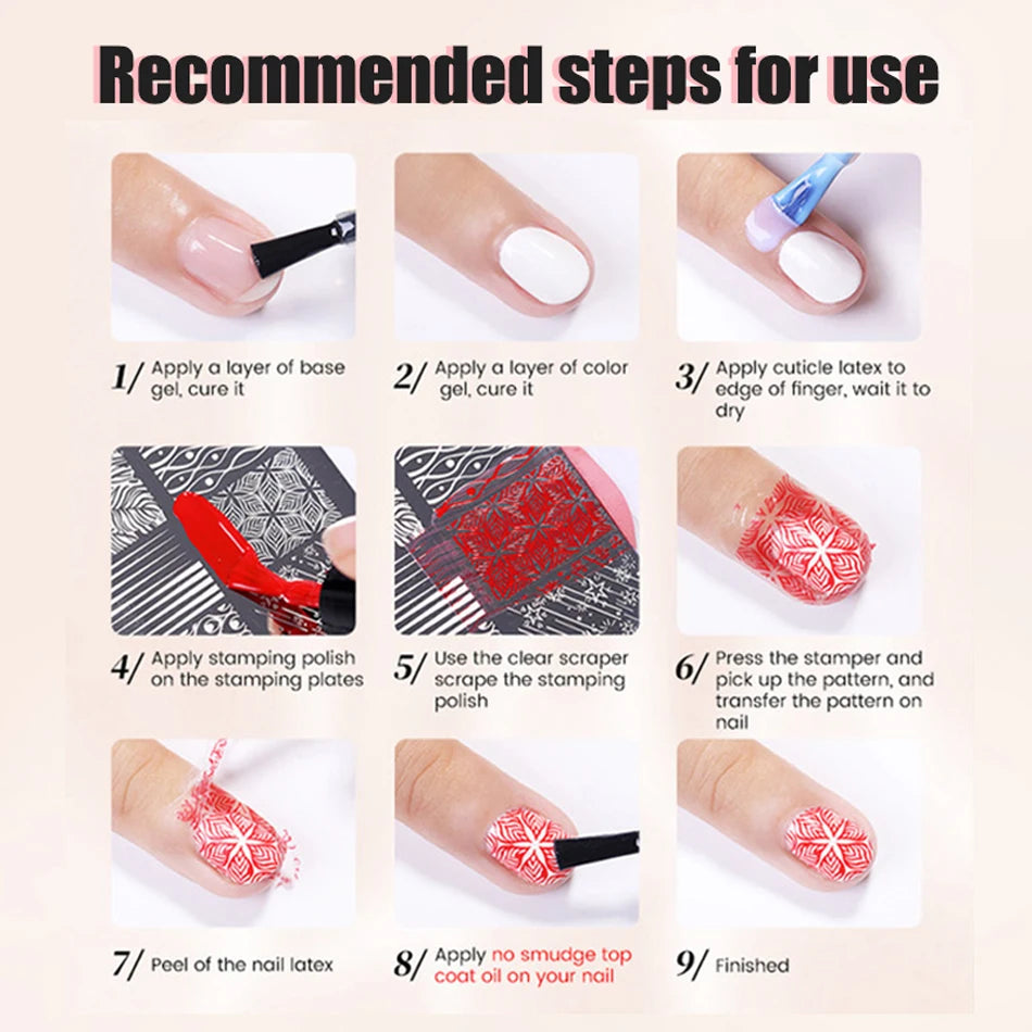 BORN PRETTY Bridal Lace Nail Art Templates Butterfly Flower Leaves Geometry Stamping Plates DIY Image Printing Stencil Tools