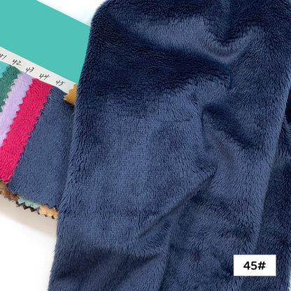 45x50cm 34~66# Plush Fabric For Sewing 5mm Pile Length 100 Polyester Hair Material For Popular Cotton Dolls DIY Handmade Fabric