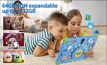 New 5G WiFi Android Tablet Cartoon Pattern 7 Inch Tablet PC Quad Core 4GB RAM 64GB ROM Cheap and Simple Children's Tablets