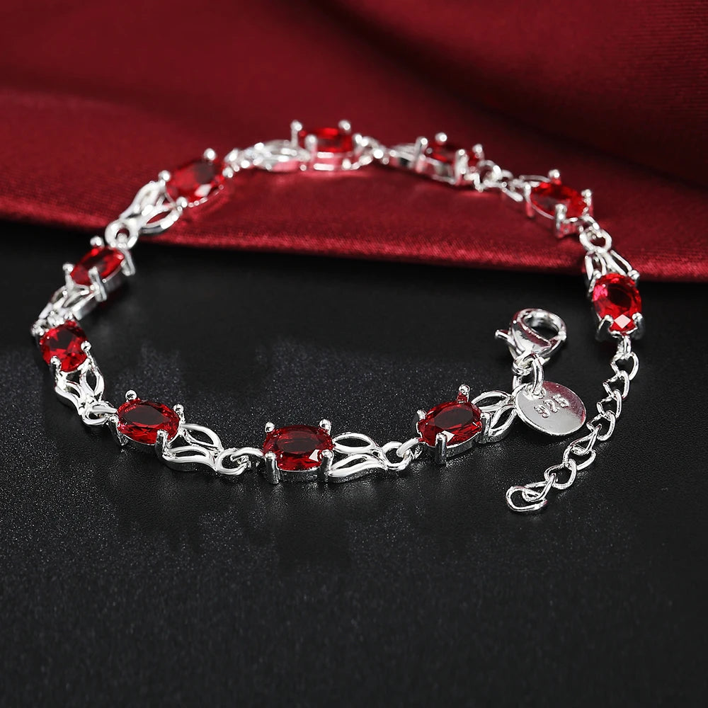 Fashion charm 925 Sterling Silver Bracelet for man woman, Twisted rope chain fine jewelry, Wedding party Christmas gift