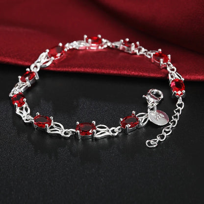 Fashion charm 925 Sterling Silver Bracelet for man woman, Twisted rope chain fine jewelry, Wedding party Christmas gift