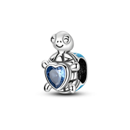 PAMELA 925 Sterling Silver Sea Turtle Starfish Blue Charm Dolphin Octopus Shell Bead For Original Charms Bracelets Ocean Jewelry