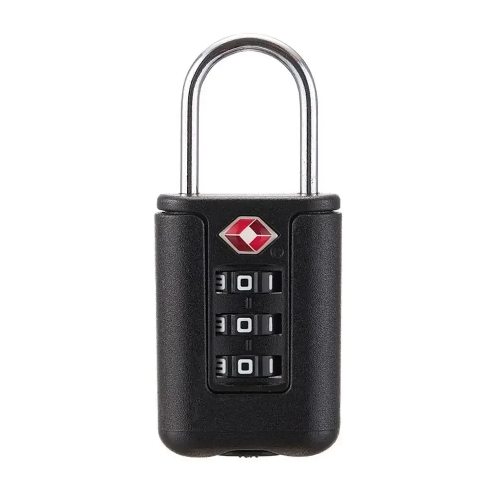High Security TSA Customs Lock Overseas Customs Clearance Trolley Luggage Suitcase Backpack Password Padlock with Steel Cable