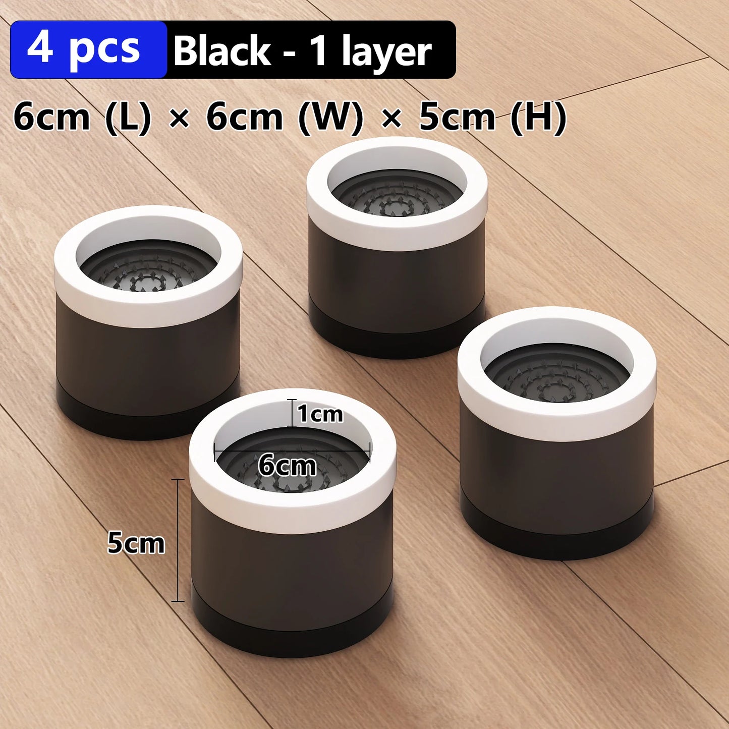Stackable Furniture Heightening Foot Pads: Table Leg Pads, Coffee Table & Cabinet Base Risers, Bed Leg Heightening Pads