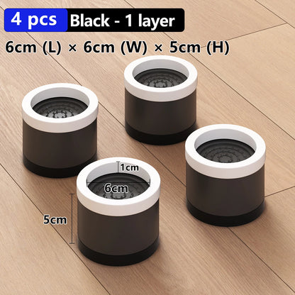 Stackable Furniture Heightening Foot Pads: Table Leg Pads, Coffee Table & Cabinet Base Risers, Bed Leg Heightening Pads
