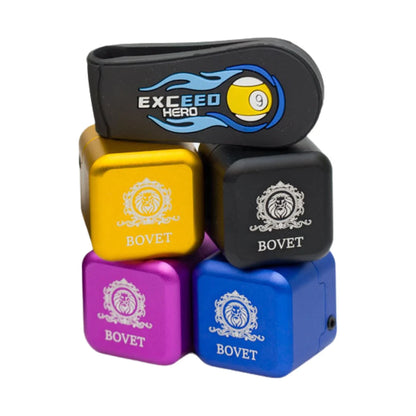 Professional Pool Billiards Accessories Rubber Magnetic Billiard Chalk Holder Portable Chalk Leather Clip Powder Holder Bag