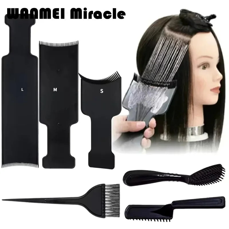 Professional Salon Hair Highlight Dyeing Board Plate Coloring Brush Comb Barber Hairdresser Styling Design Hair Styling Tools