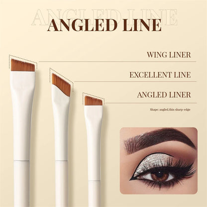 1/3/7/9pcs White Upgrade Blade Eyeliner Brush Eye Makeup Brushes Set Ultra Thin Fine Angle Flat Eyebrow Precise Detail Brush