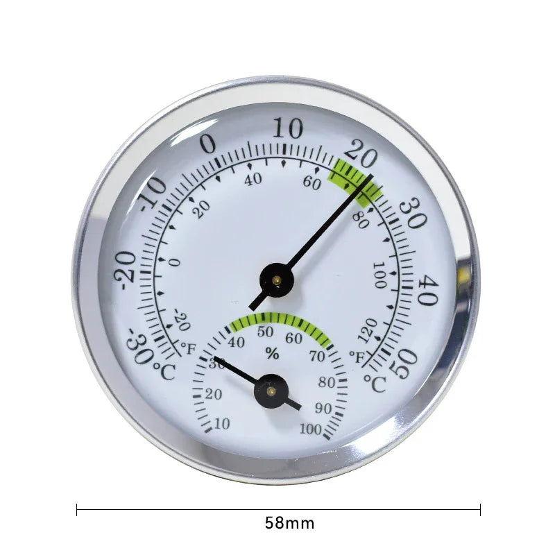 Mini Stainless Steel Thermometer Hygrometer, Street Thermometers, Thermo-Hygrometer Measuring Instruments Tool for Home Supply