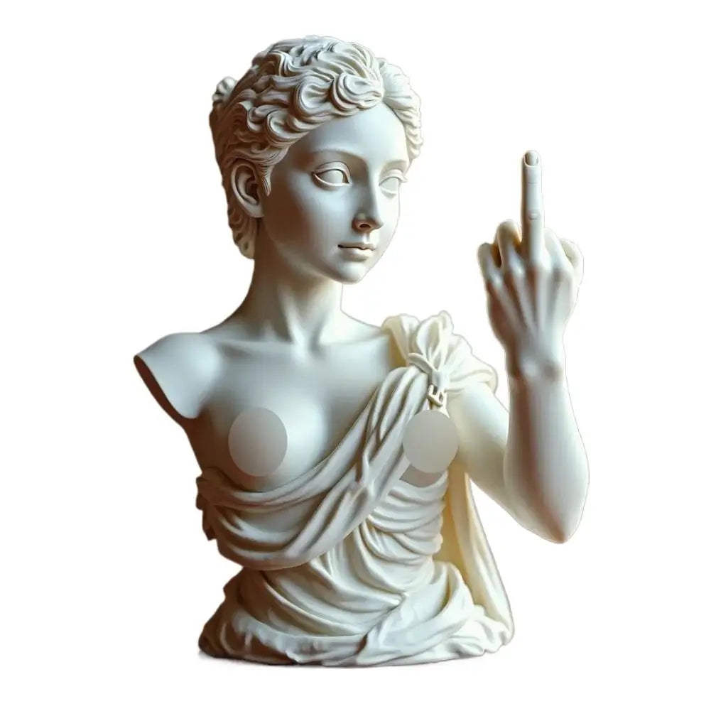Vienna Goddess Statue, Middle Finger Resin Art Decor Funny Offensive Sculpture, Desktop Novelty Gift Decor Statue Home Decor