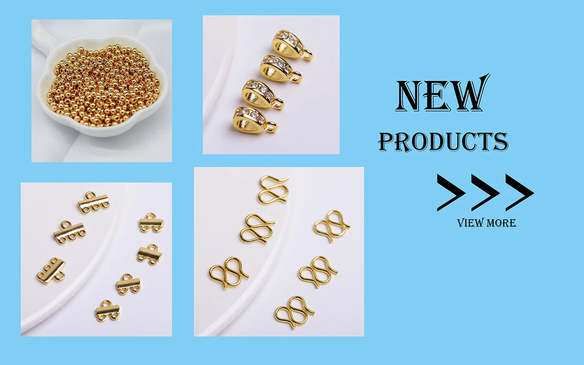 1/3/5Pcs/lot, 18K Gold Plated Round Extension Chain For Jewelry Making, Brass Extended Tail Chain, DIY Necklace Accessories