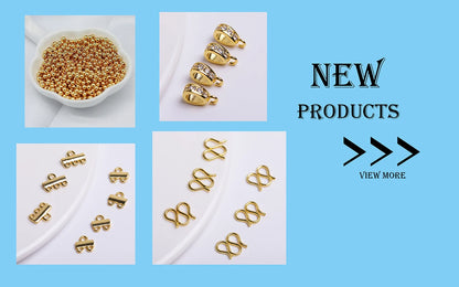 1/3/5Pcs/lot, 18K Gold Plated Round Extension Chain For Jewelry Making, Brass Extended Tail Chain, DIY Necklace Accessories