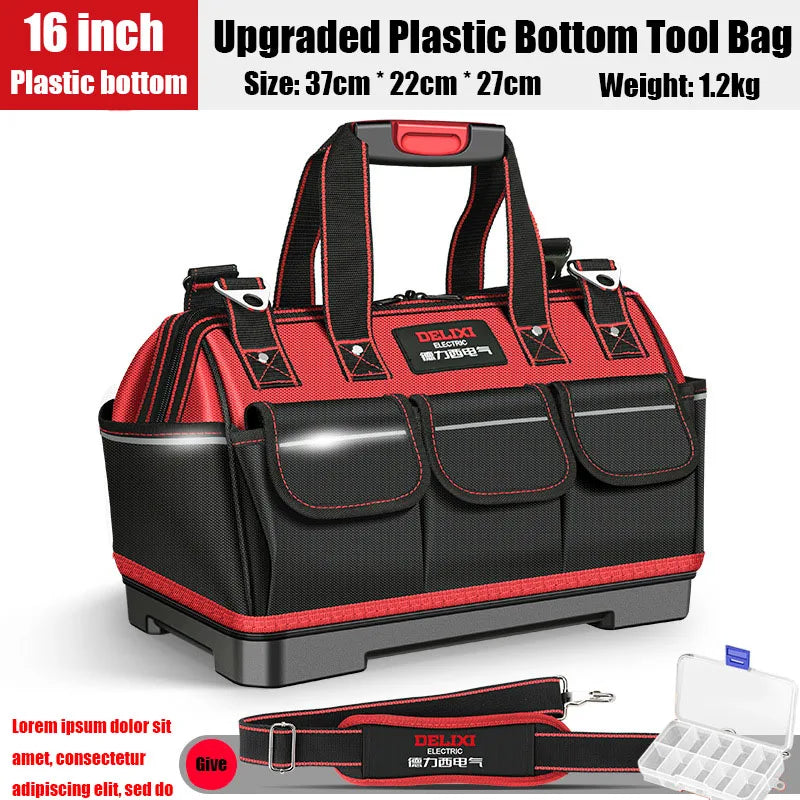 2026 New1680D Oxford Cloth Tool Bag Professional Electrician Wrench Waterproof Working Multifunction Organizing Storage Tool Bag