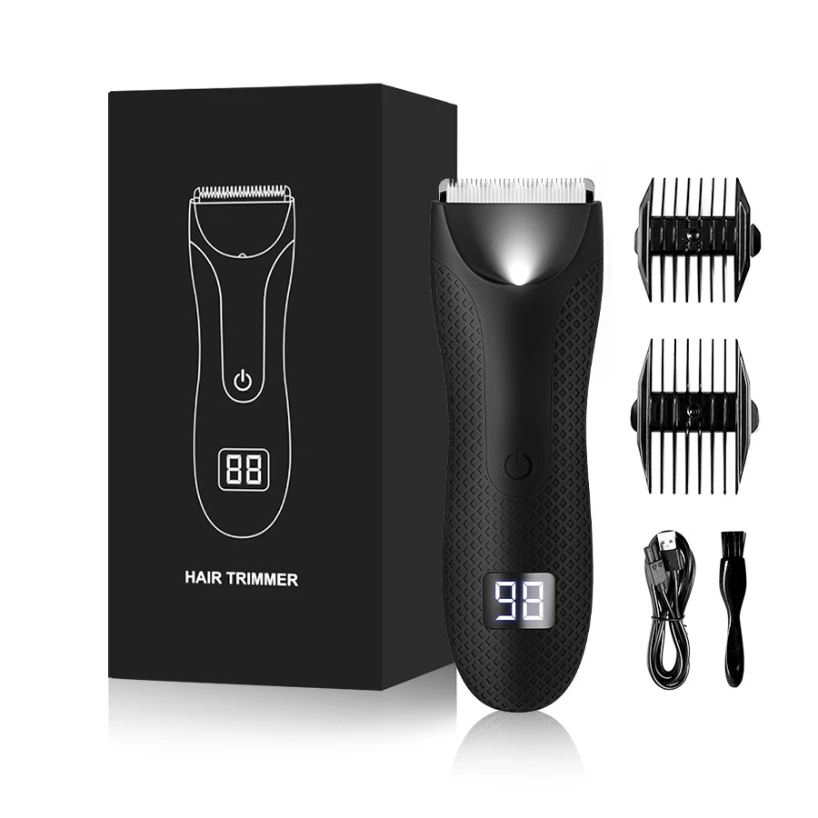 Professional Body Hair Trimmer, Groin&Body Manscape Trimmer For Men, Electric Ball Shaver Groomer, Pubic Grooming Clipper Male R