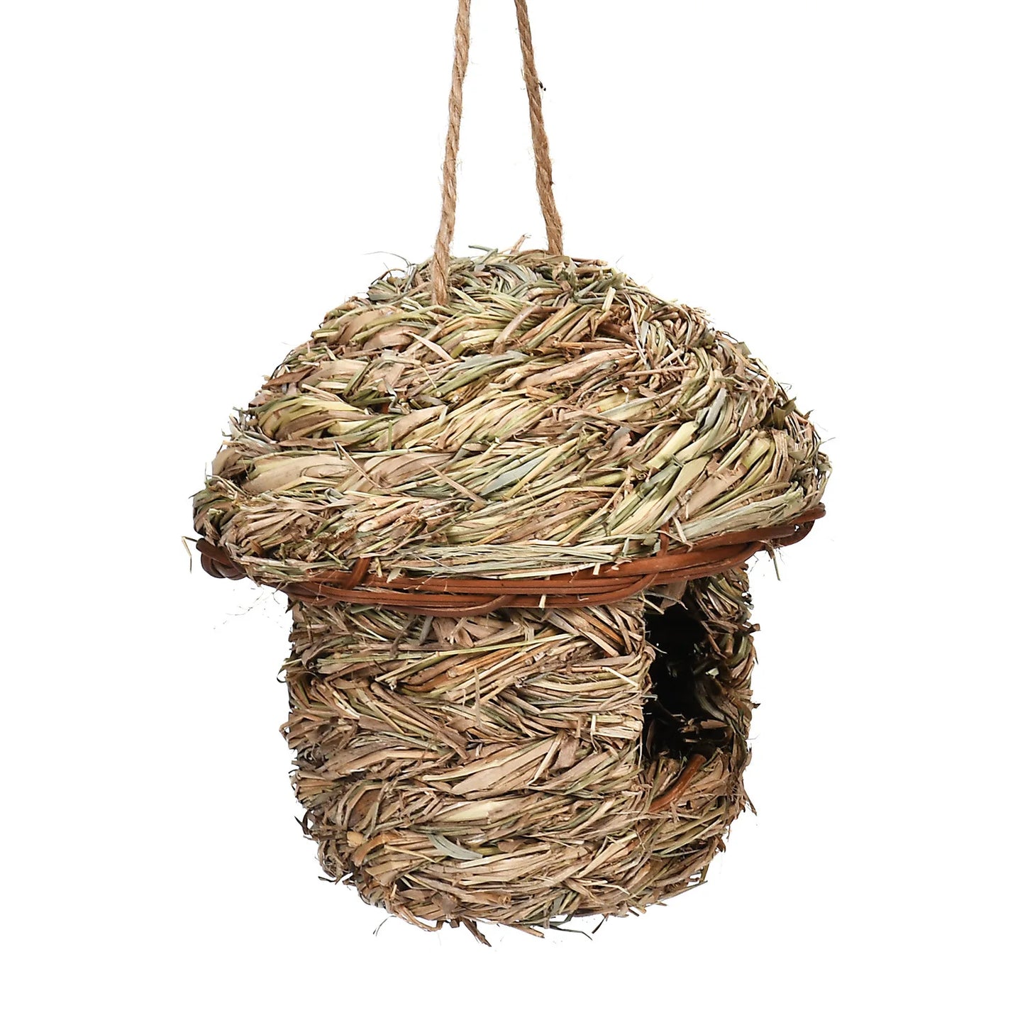 Outdoor Ecological Handmade Straw Parrot Bird Nest Creative Birdcage Ornament Supplies Garden Decoration Birdhouse Pastoral Style