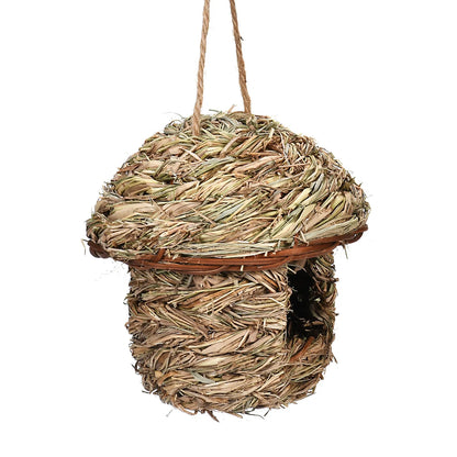 Outdoor Ecological Handmade Straw Parrot Bird Nest Creative Birdcage Ornament Supplies Garden Decoration Birdhouse Pastoral Style