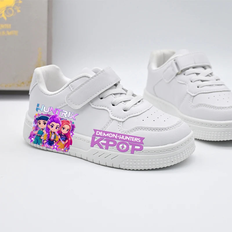 Children's Student Fashion Casual Shoes Kids New Design KPOP White Sport Shoes Boys Girls Anti-slip Outdoor Breathable Sneakers