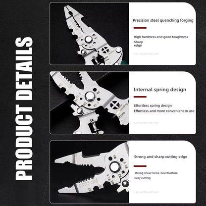 Foldable Wire Stripper Multifunctional Wire Stripper Wire Stripping Pliers Crimper Wire Crimping Tool for Electricians Home DIY