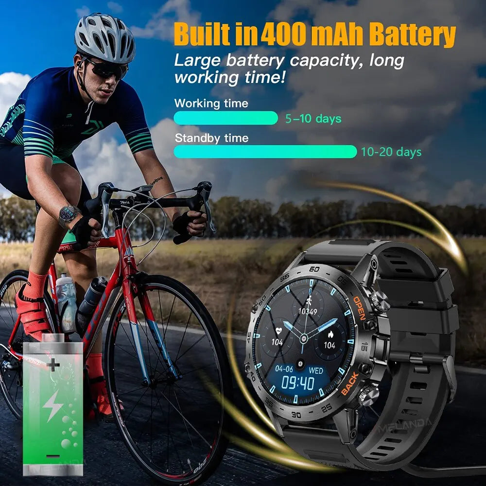 MEVADEN Steel 1.39 Bluetooth Call Smart Watch, Men Sports Fitness Tracker Watches, IP67 Waterproof Smartwatch for Android IOS MD52