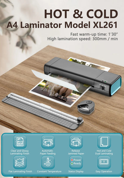Laminating machine 9 inch laminating machine A4 A3 laminating machine 90 seconds fast preheating hot and cold laminating machine