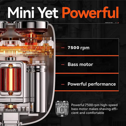 Mini Double Head Electric Shave Magnetic Suction Men's USB Rechargeable Portable Waterproof Shaver