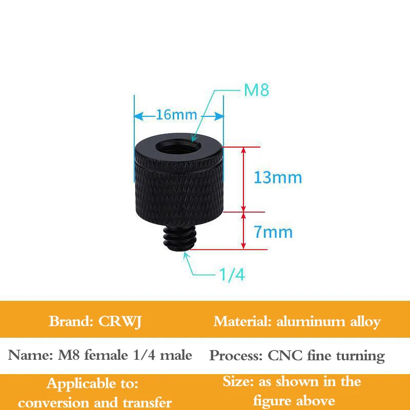 Conversion Screw Dual Nuts Tripod Mount 1/4toM4 M5 M6 M8 M10 Inch Projector Bracket Adapter Converter for DSLR Camera Tripod Acc