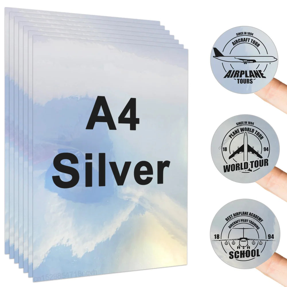 100% Transparent Printable Vinyl Sticker Paper A4 Vinyl Printing Paper for Inkjet Printer DIY Label Sticker Self Adhesive Paper