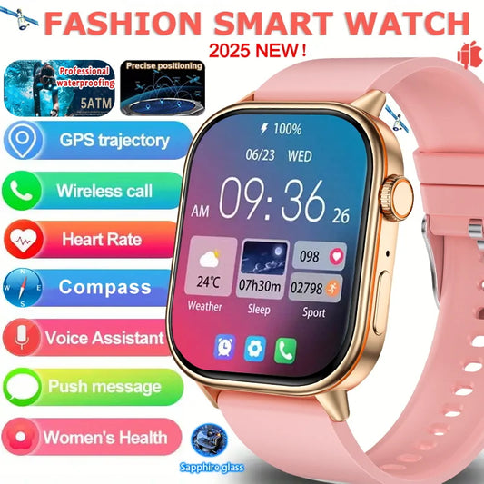 NEW Fashion Built-in 6 Stars GPS Position Smart Watch, Women 2.01'' AMOLED HD Screen IP68 Waterproof Sport  Bracelets For Ladies
