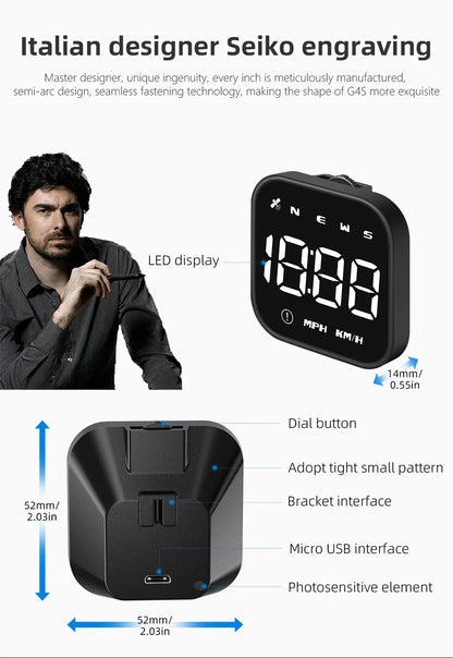 G4S GPS Smart Gauge Head-Up Display for HUD Auto Computer Speedometer Display KMH MPH Time Compass Car Electronics for All Cars