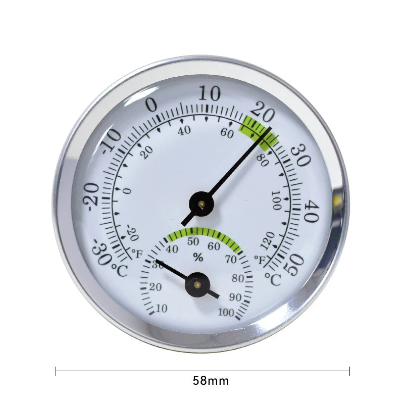 Mini Stainless Steel Thermometer Hygrometer, Street Thermometers, Thermo-Hygrometer Measuring Instruments Tool for Home Supply