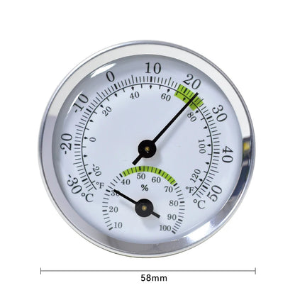 Mini Stainless Steel Thermometer Hygrometer, Street Thermometers, Thermo-Hygrometer Measuring Instruments Tool for Home Supply