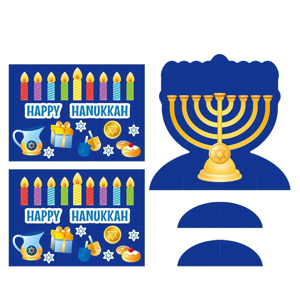 Judaism Happy Hanukkah Backdrop Jewish Jesus Passover Candlestick Party Decor Photographic Background Photography Photo Studio