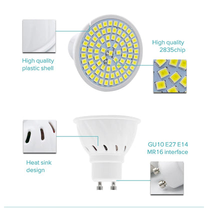 10PCS GU10 LED E27 Lamp E14 Spotlight Bulb 48 60 80leds Lampara 220V GU 10 Bombillas Led MR16 Lampada Spot Light