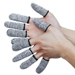10Pcs, Anti-Cut Finger Cover, Finger Protector Sleeve, Level 5 High-Strength Safety Flexible Anti Cut Fingertip Gloves, Kitchen Tool