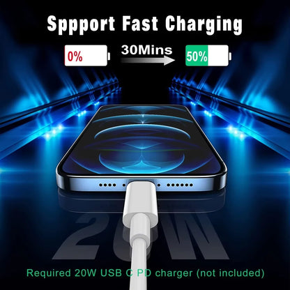 3PCS 5PCS MFi Certified TPE Cable USB C to Lightning Charging for iPhone Charger Cord Compatible for iPhone 14 13 12 11 Pro Max