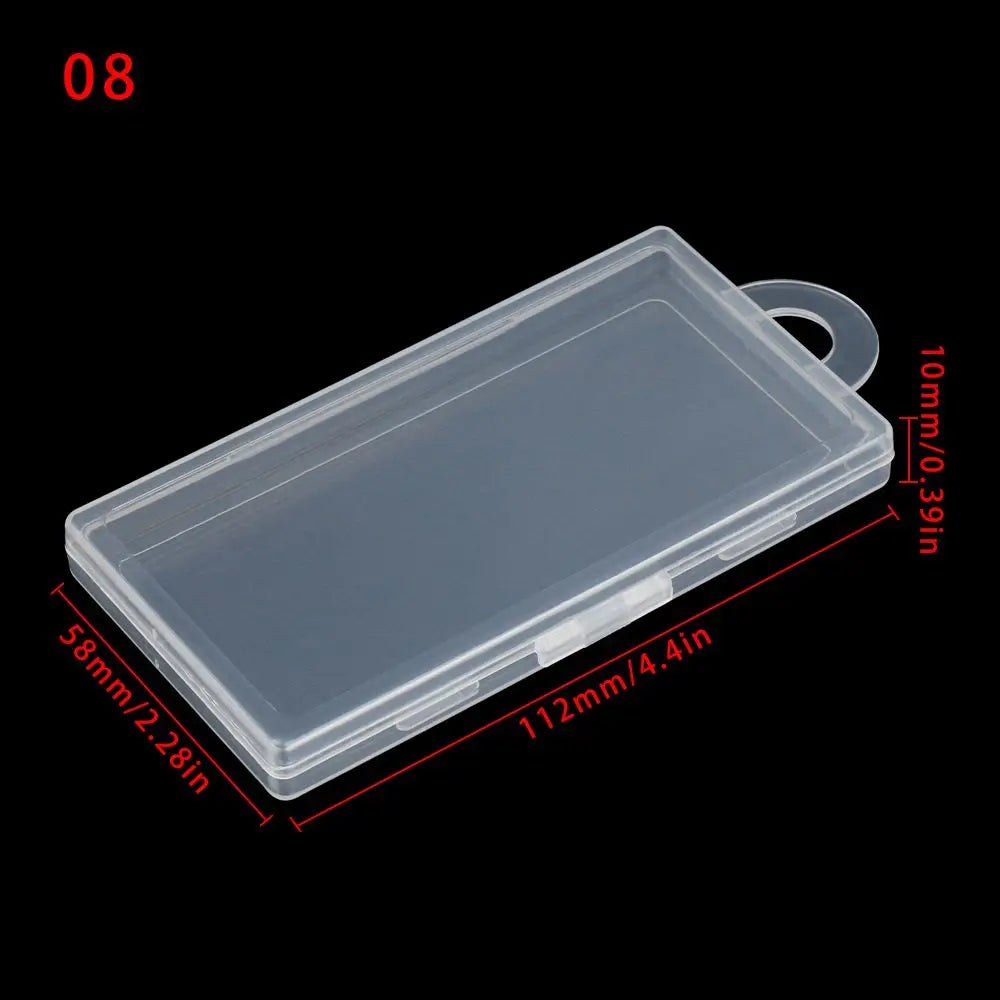 Various Shapes Plastic Transparent Storage Box, Small Items Sundries Organizer Case, Jewelry Earrings Rings Beads Container Tools