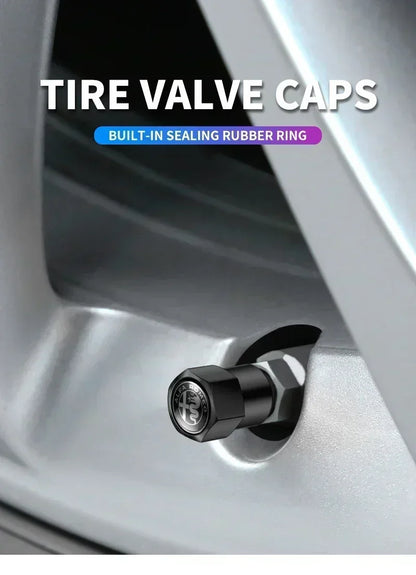 4Pcs Metal Car Wheel Tire Air Valve Caps Stem Covers For Alfa Romeo Mito Brera 147 Giulietta 159 156 Stelvio Sportiva Giulia
