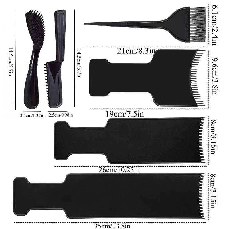 Professional Salon Hair Highlight Dyeing Board Plate Coloring Brush Comb Barber Hairdresser Styling Design Hair Styling Tools