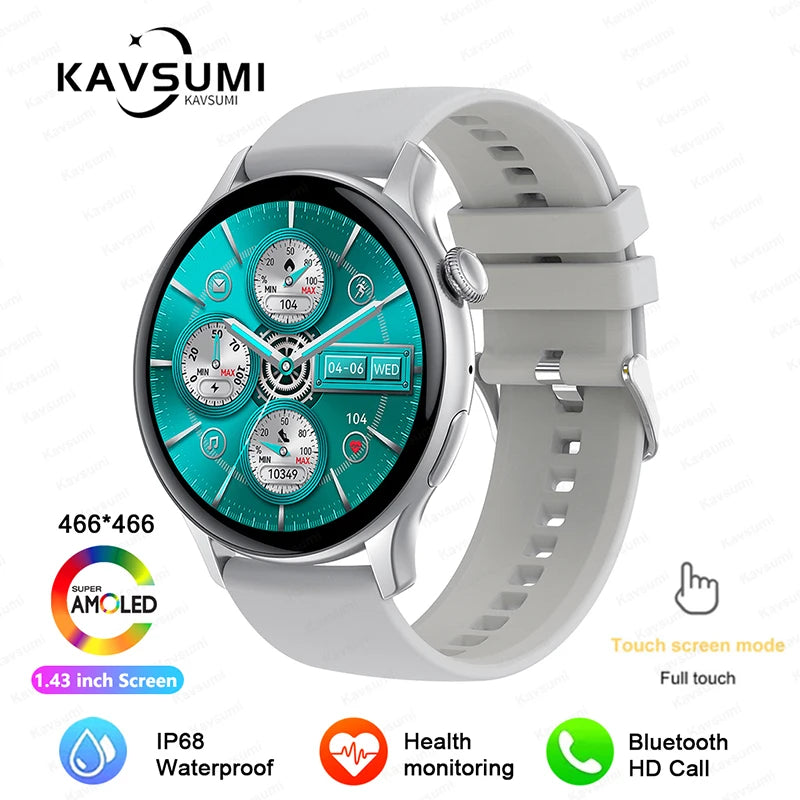 Smartwatch for Women AMOLED Screen Always Display Time NFC IP68 Waterproof Sports Call Women Smart Watch For Women Custom dial