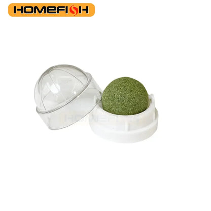 HOMEFISH Natural Catnip Cat Wall Stick-on Ball Toy, Scratchers, Treats, Healthy, Removes Hairballs to Promote Digestion, Cat Grass Snack