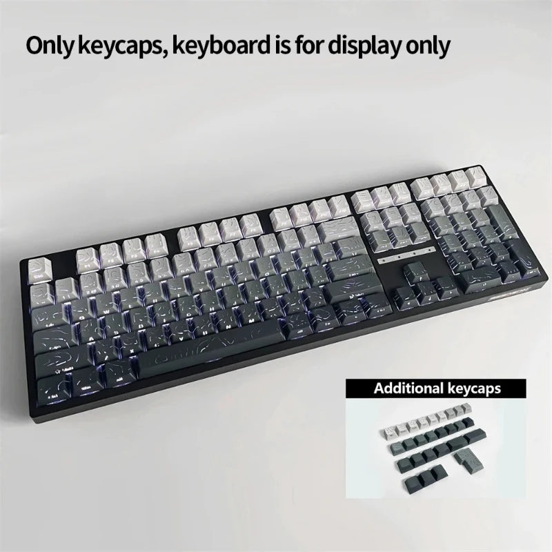 Contour 4.0 Side Engraved Keycap PBT Translucent 97 Key Gaming Mechanical Keyboard Key Cap White For Magnetic Switch F75 GMK87