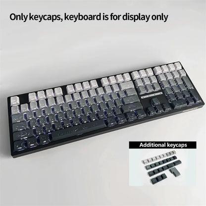 Contour 4.0 Side Engraved Keycap PBT Translucent 97 Key Gaming Mechanical Keyboard Key Cap White For Magnetic Switch F75 GMK87