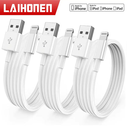 Cable USB de carga rápida original PD de 20 W para iPhone 14 8 7 Plus 13 12 11 Pro XS Max XR X Cable cargador rápido USB C de 1 m 3 m 2 m