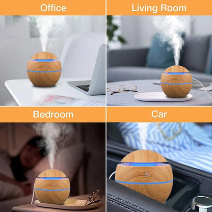 200ml Essential Oil Diffuser Air Humidifier USB Mist Maker Mini Humidifier with Colorful Light for Home Car Water Sprayer