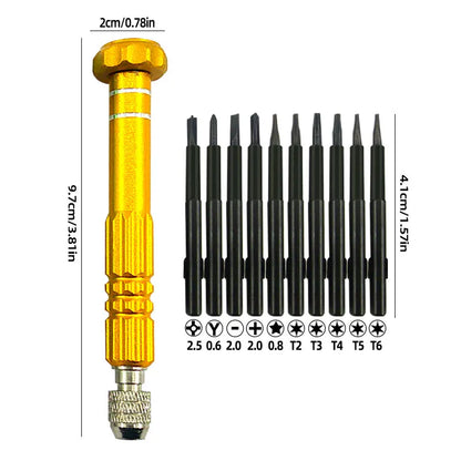 10-in-1 Precision Screwdriver Set for Mobile Phones, Notebooks, and Computers - Perfect for Small Maintenance and Disassembly