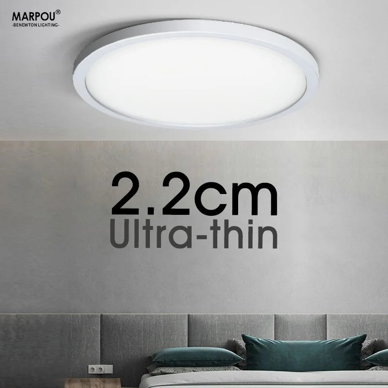 2.2cm Ultra Thin Ceiling Light 6W 9W 13W 18W 24W 110V 220V Luster Home Appliances Indoor Decoration Bedroom Living Room Kitchen