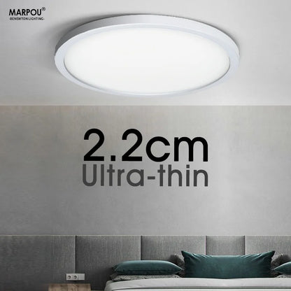2.2cm Ultra Thin Ceiling Light 6W 9W 13W 18W 24W 110V 220V Luster Home Appliances Indoor Decoration Bedroom Living Room Kitchen