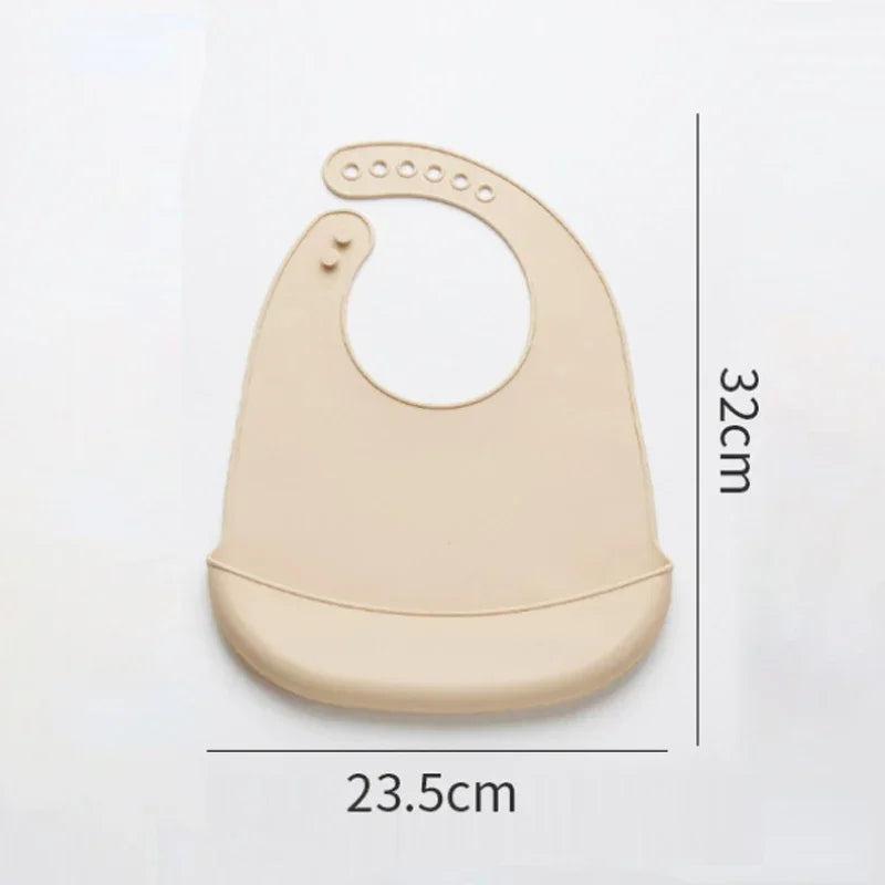 Silicone Baby Bib Waterproof Saliva Dripping Banana Bibs Newborn Feeding Soft Edible Aprons Baby Adjustable Burp Scarf