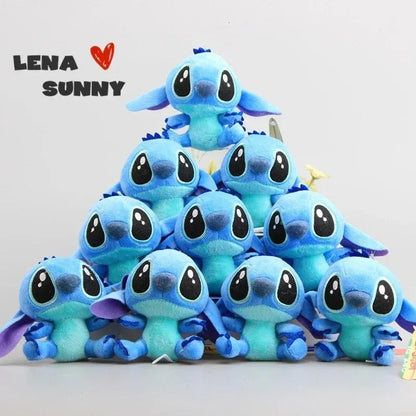 Lot Cute Cartoon Lilo and Stitch Small Pendant Plush Toy, 10CM Kawaii Plush Keychain Kids Best Christmas Gift Toys